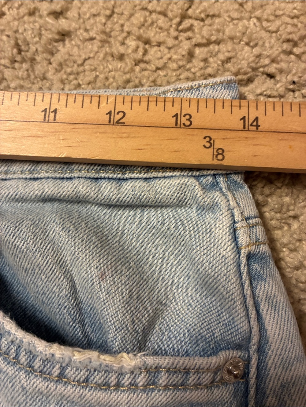 Urban Outfitters BDG High & Wide Light Wash Cotton Blue Jeans Size 27 - Picture 5 of 10
